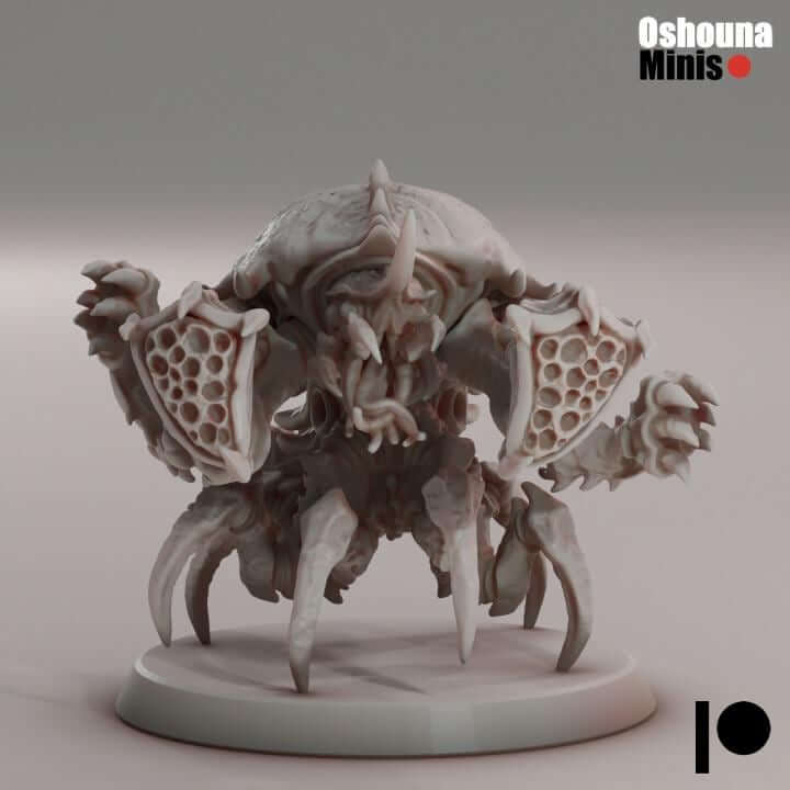 Unpainted resin Lobster Warrior miniature for tabletop wargaming, suitable for GrimDark and One Page Rules.