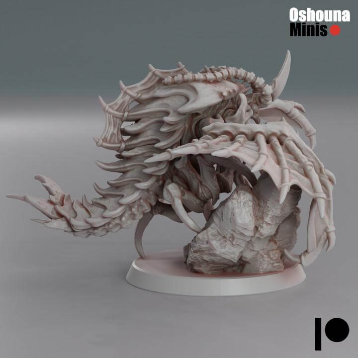 Winged Lobster Alpha - Deep Hive - Oshounaminis - Tabletop wargaming miniature for Grimdark | OPR | Sci-fi | Alien | Bug | Resin 3D Printed