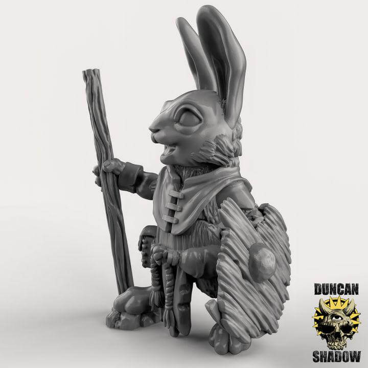 Rabbit Folk Farmers | Duncan Shadow | PathFinder | Mini | Tabletop Wargaming | Dungeons and Dragons | Resin | Fantasy | RPG