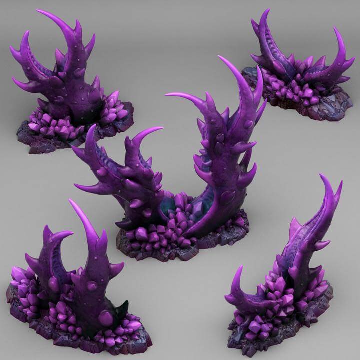 Underdark Claws Plants | Fantastic Plants and Rocks | PathFinder | Mini | Tabletop Wargaming | Dungeons and Dragons | Resin | Fantasy | RPG