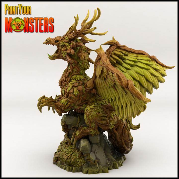 Forest Dragon | Fantasy | Print your Monster | PathFinder | Mini | Tabletop Wargaming | Dungeons and Dragons | Resin | Fantasy | RPG |