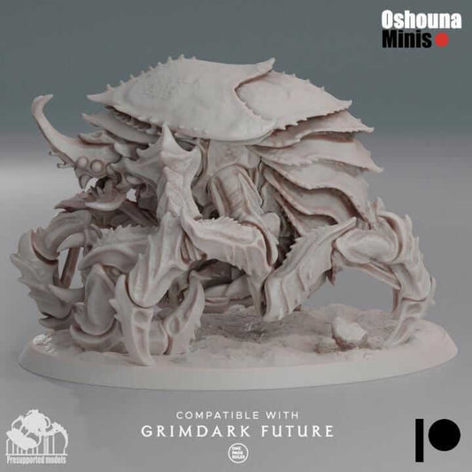 Oshouna Minis Cannon Crab 1.0 resin miniature for tabletop wargaming compatible with GrimDark Future.