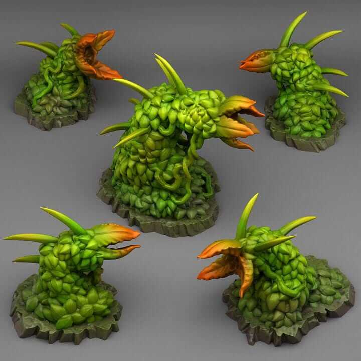 Carnivorous Hedges | Tabletop Wargaming for Dungeons & Dragons | Fantasy RPG miniature | Fantasy mini for DND | Fantastic Plants and Rocks