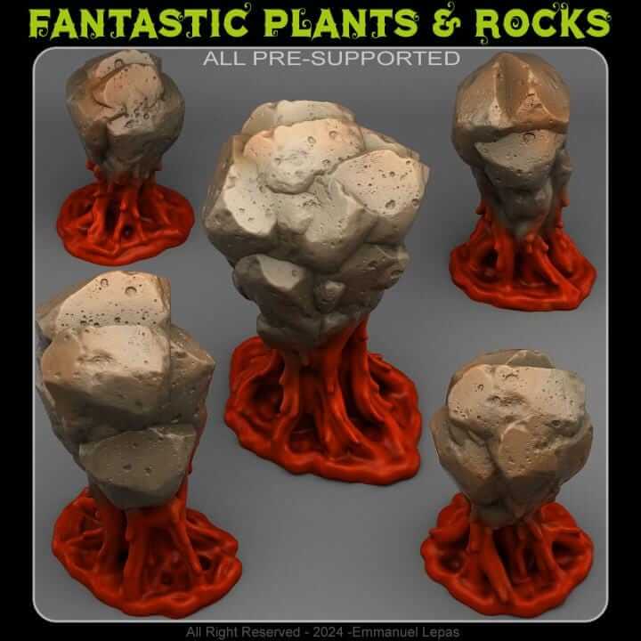 Blood Rocks | Fantastic Plants and Rocks | PathFinder | Mini | Tabletop Wargaming | Dungeons and Dragons | Resin | Fantasy RPG