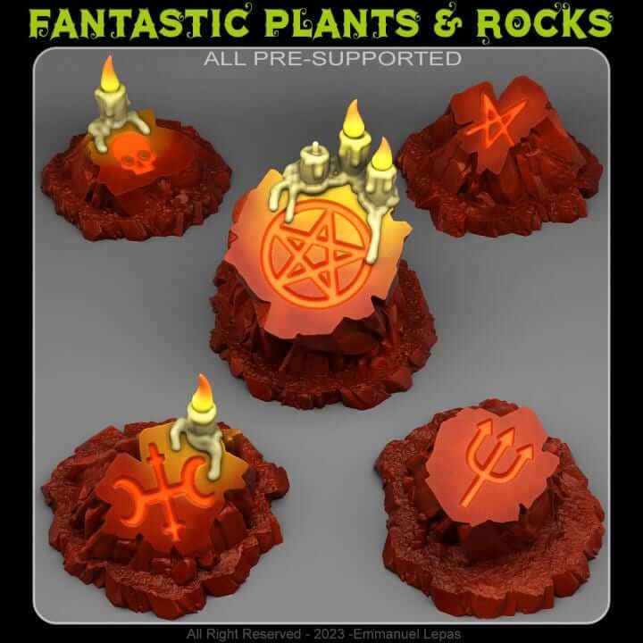 Occult Sacrifice Stones | Fantastic Plants and Rocks | PathFinder | Mini | Tabletop Wargaming | Dungeons and Dragons | Resin | Fantasy RPG